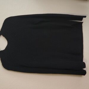 Loft Sweater Womens Size 14  Black Knit Ribbed Tunic